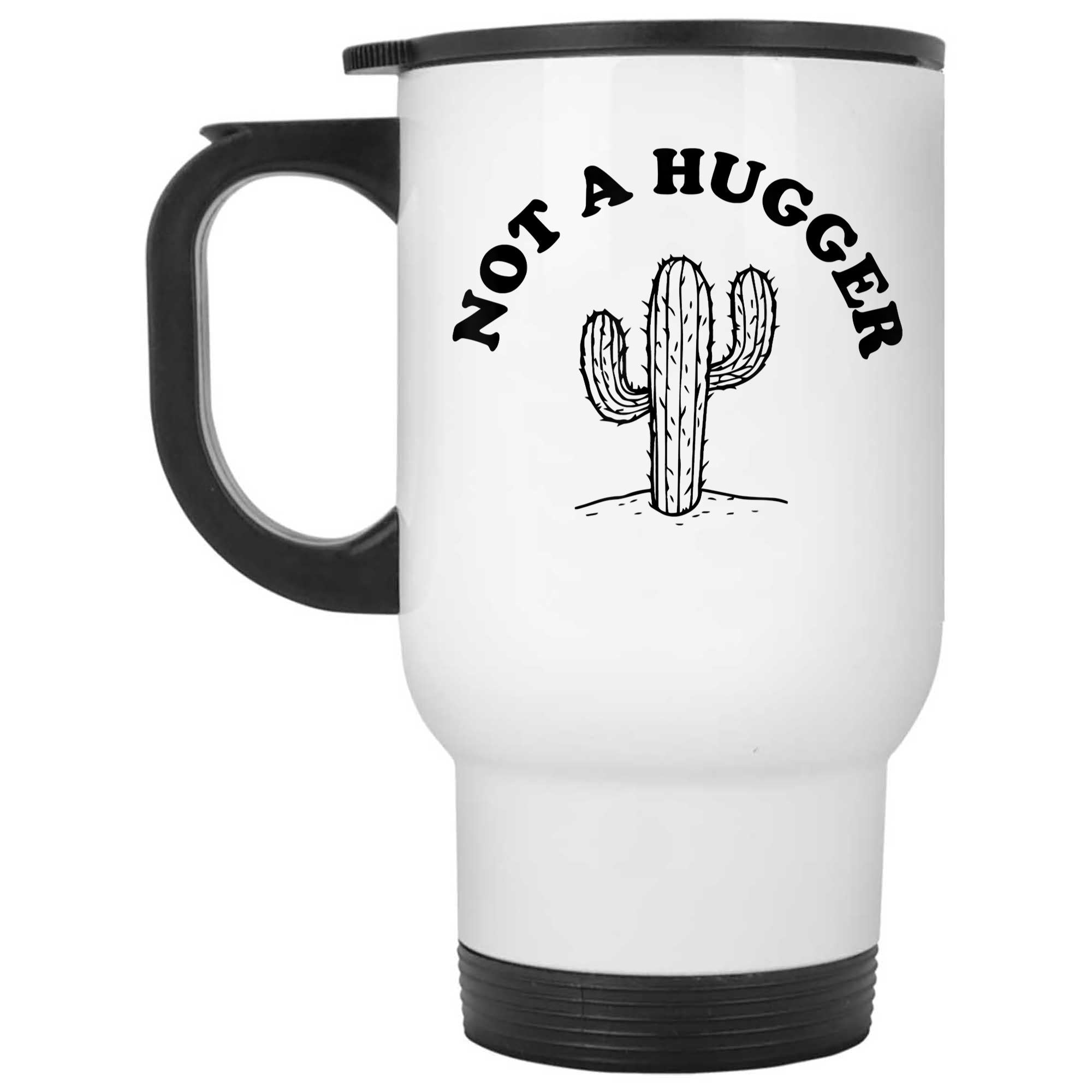 Skitongifts Funny Ceramic Novelty Coffee Mug Not A Hugger Cactus Black dM30Qh1
