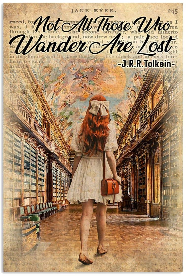 Not All Those Who Wander Are Lost Motivation Hobby Quote White Dress Girl Vintage