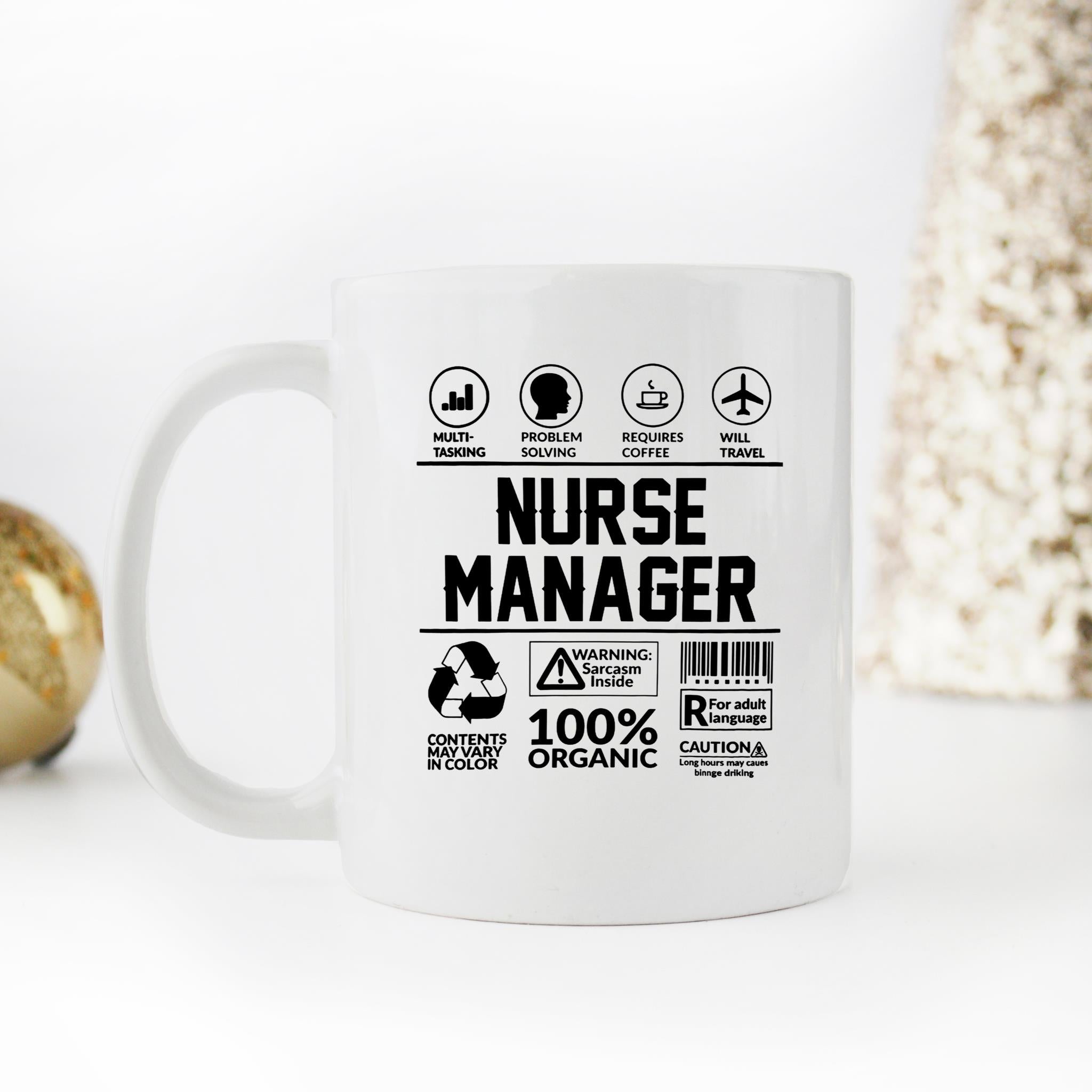 Skitongifts Funny Ceramic Novelty Coffee Mug Nurse Manager Humor Nurse Manager rMT6OHk