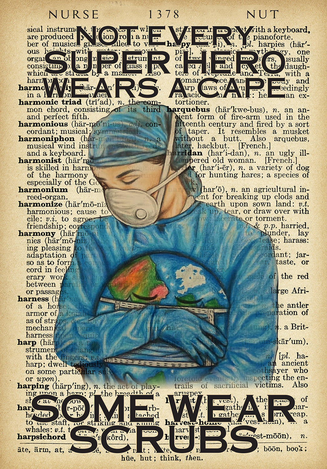 Nurse Not Every Super Hero Wears A Cape Some Wear Scrubs Book Sheet-TT1808