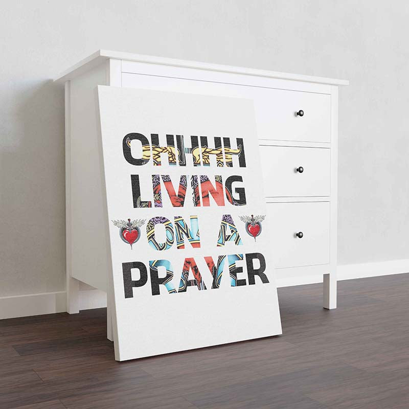 Skitongifts Wall Decoration, Home Decor, Decoration Room Ohhhh Living On A Prayer-TT0311