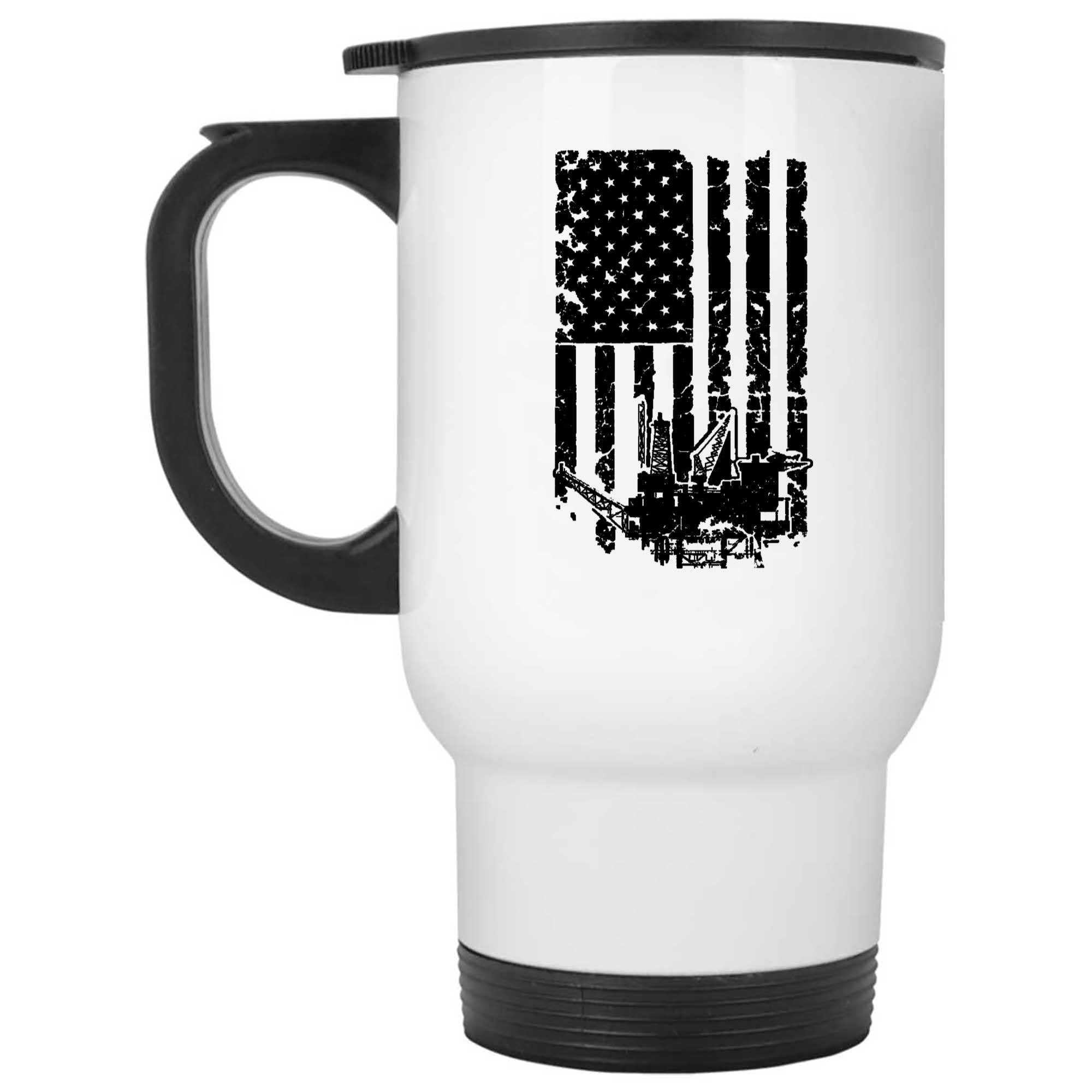 Skitongifts Funny Ceramic Novelty Coffee Mug Oil Flag Oil Field Drilling Rig Us Super Cool For The Oil Rigger cTEiVYc