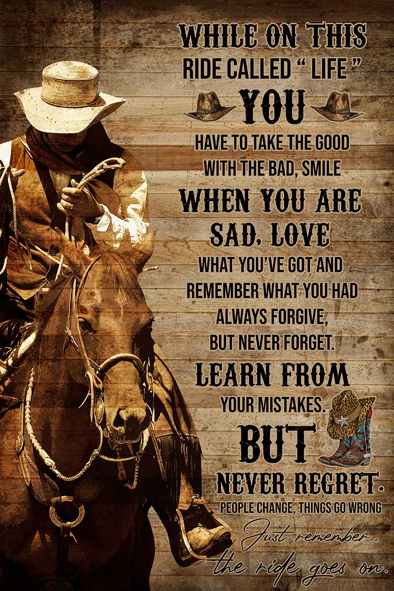 Skitongift Wall Decoration, Home Decor, Decoration Room On This Ride Called Life Take the Good With the Bad-TTK2308-mk1.jpg