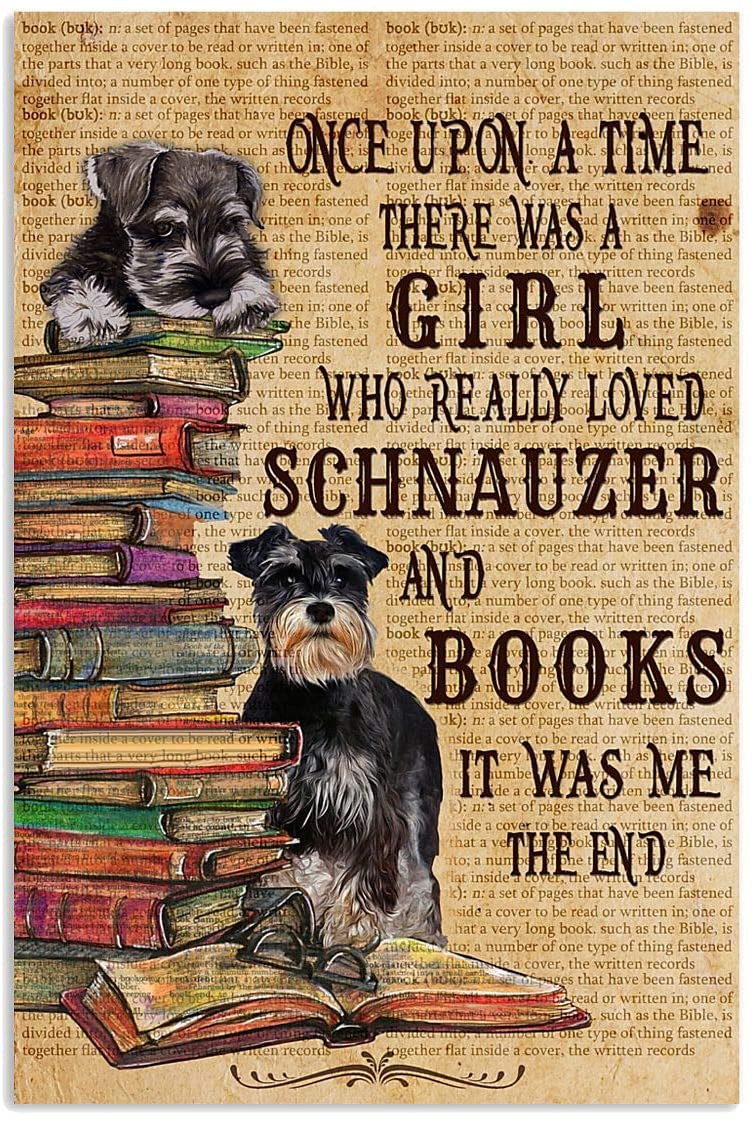 Once Upon A Time There Was A Girl Really Loved Schnauzer Dog Pet Book Vintage