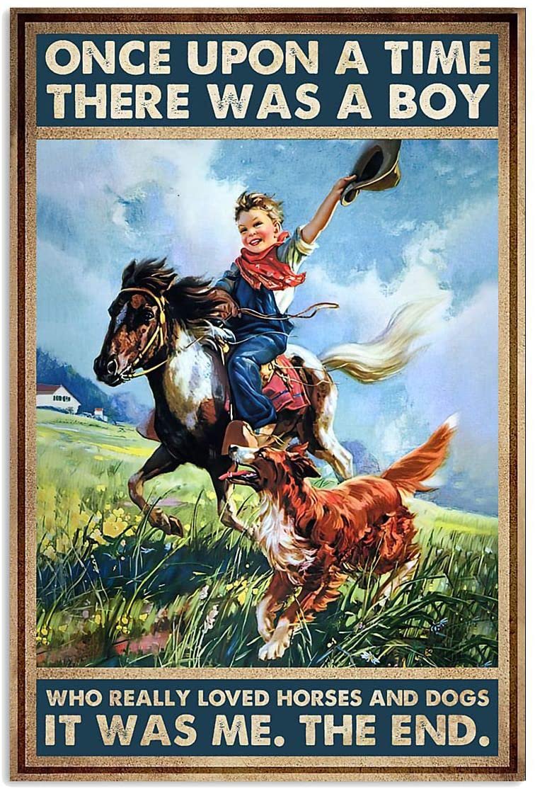 Once Upon A Time There Was A Boy Really Loved Horses And Dogs Potrait