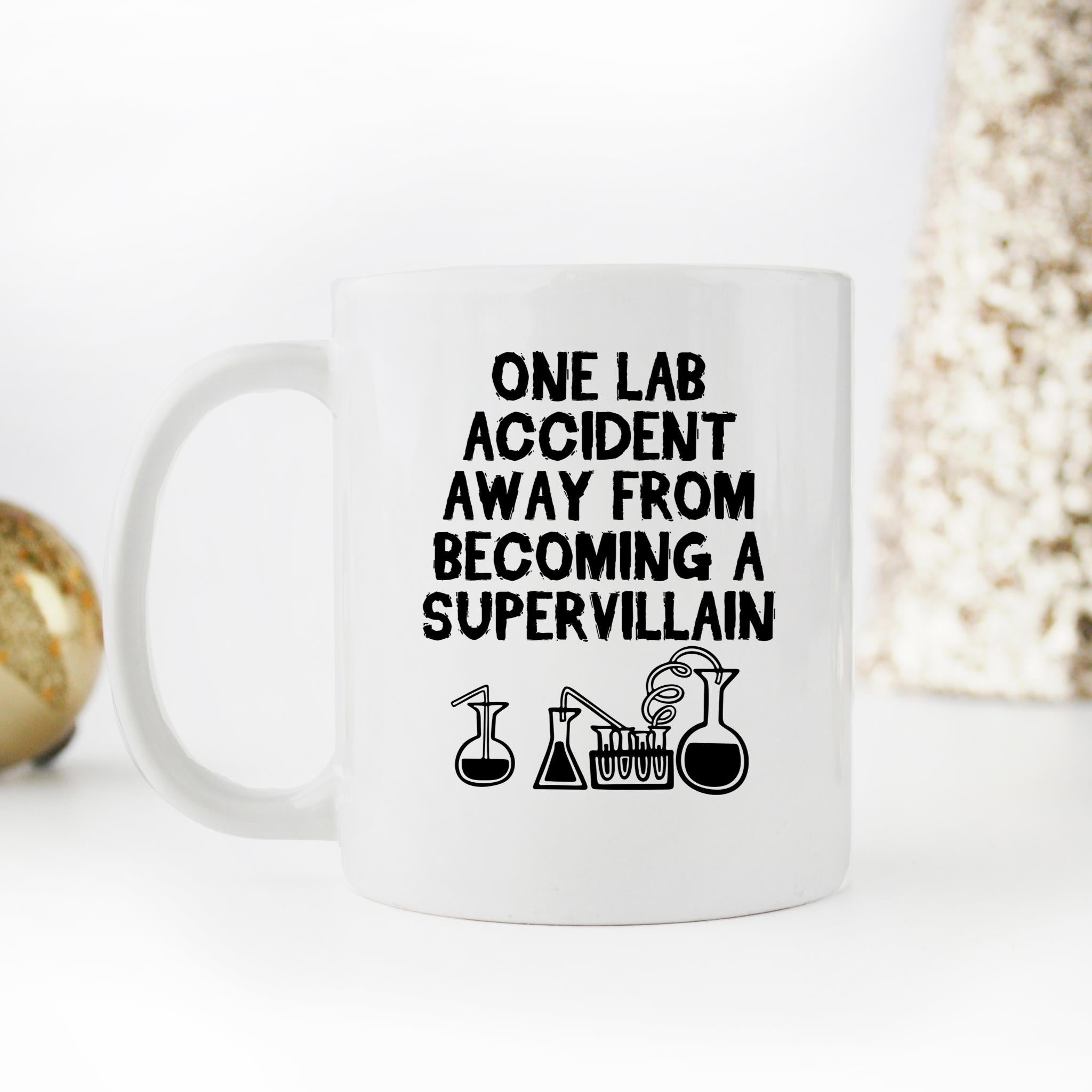 Skitongifts Funny Ceramic Novelty Coffee Mug One Lab Accident Away - Ideal Science 1DGapZe