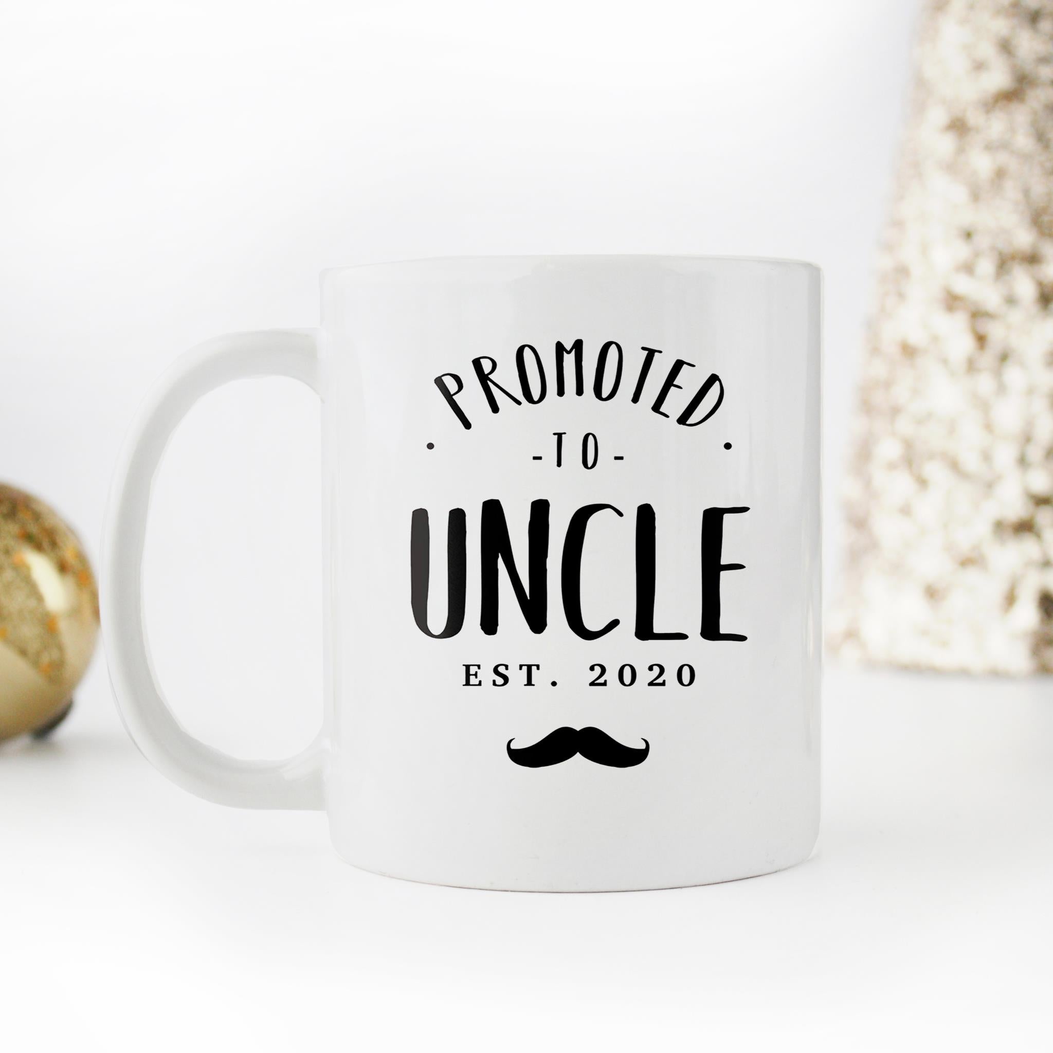 Skitongifts Funny Ceramic Novelty Coffee Mug Only The Best Brothers Get Promoted To Uncle Boc3ZbW