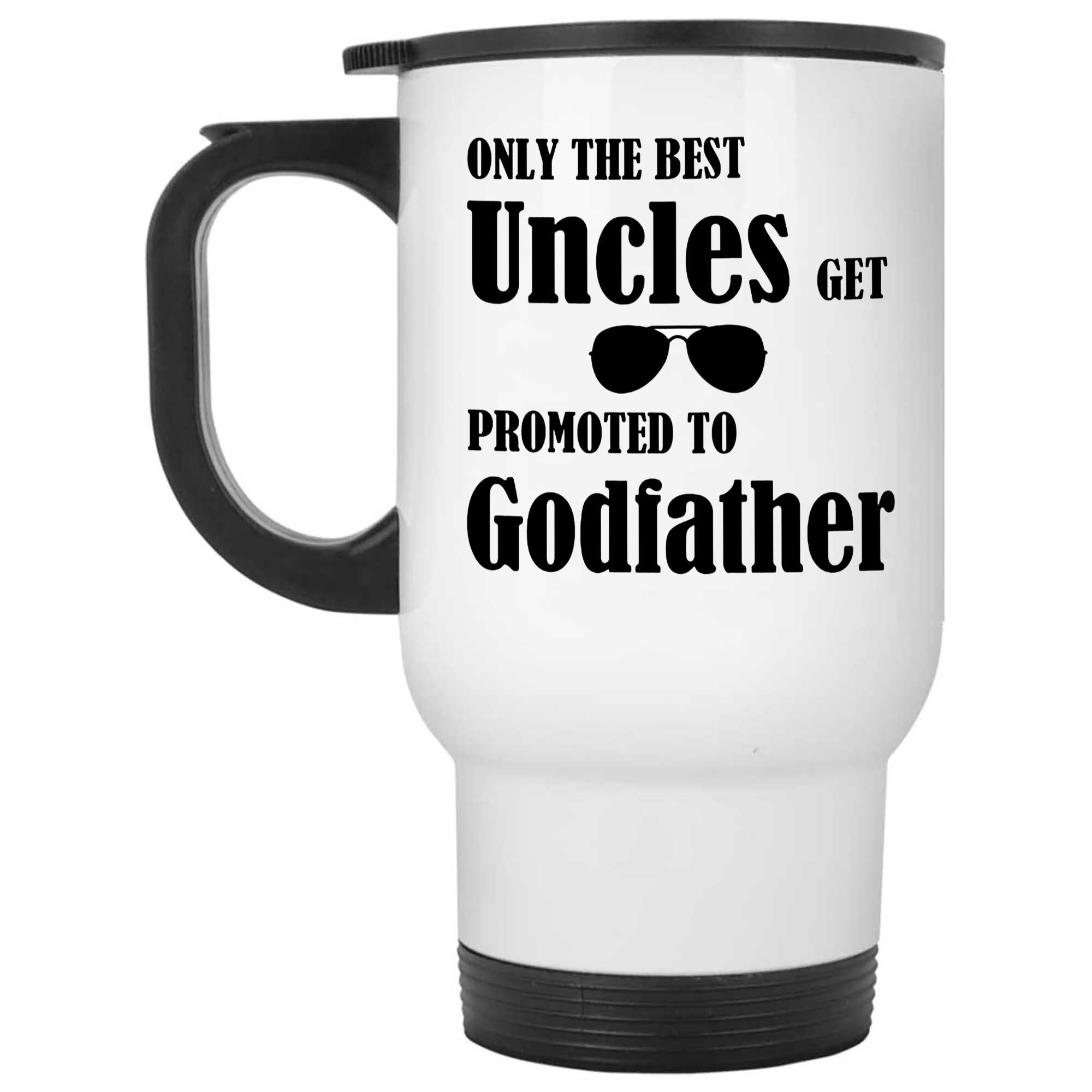 Skitongifts Funny Ceramic Novelty Coffee Mug Only The Best Uncles Get Promoted To Godfather Idea For Father Day ygLiSy3