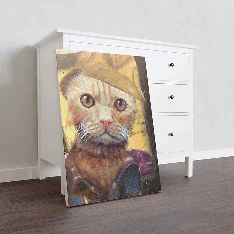 Skitongifts Wall Decoration, Home Decor, Decoration Room Orange Tabby Cat Plumber-TT1012