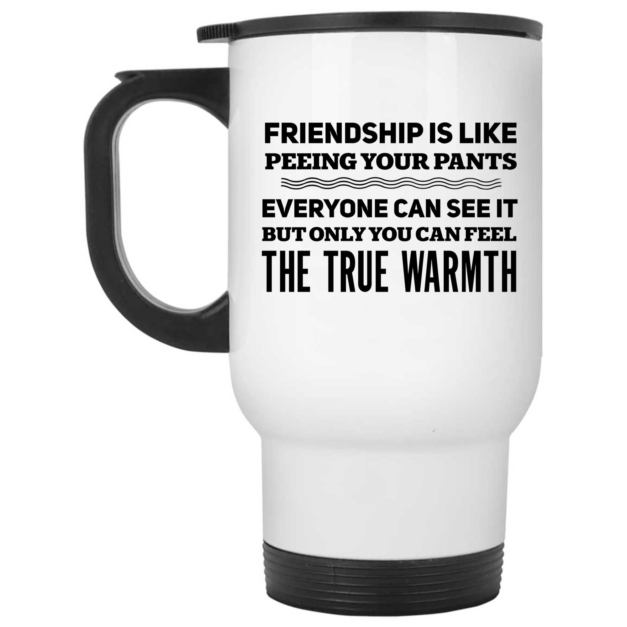 Skitongifts Funny Ceramic Novelty Coffee Mug Our Friendship Is Like Peeing Your Pants Worlds Okayest Novelty Idea For Best Friends npwnsng