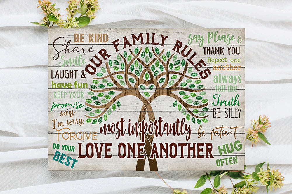 Our Family Rules Poster Love One Another