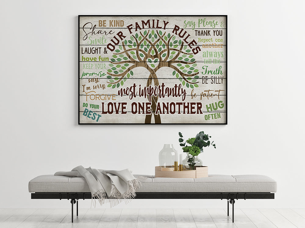 Our Family Rules Poster Love One Another