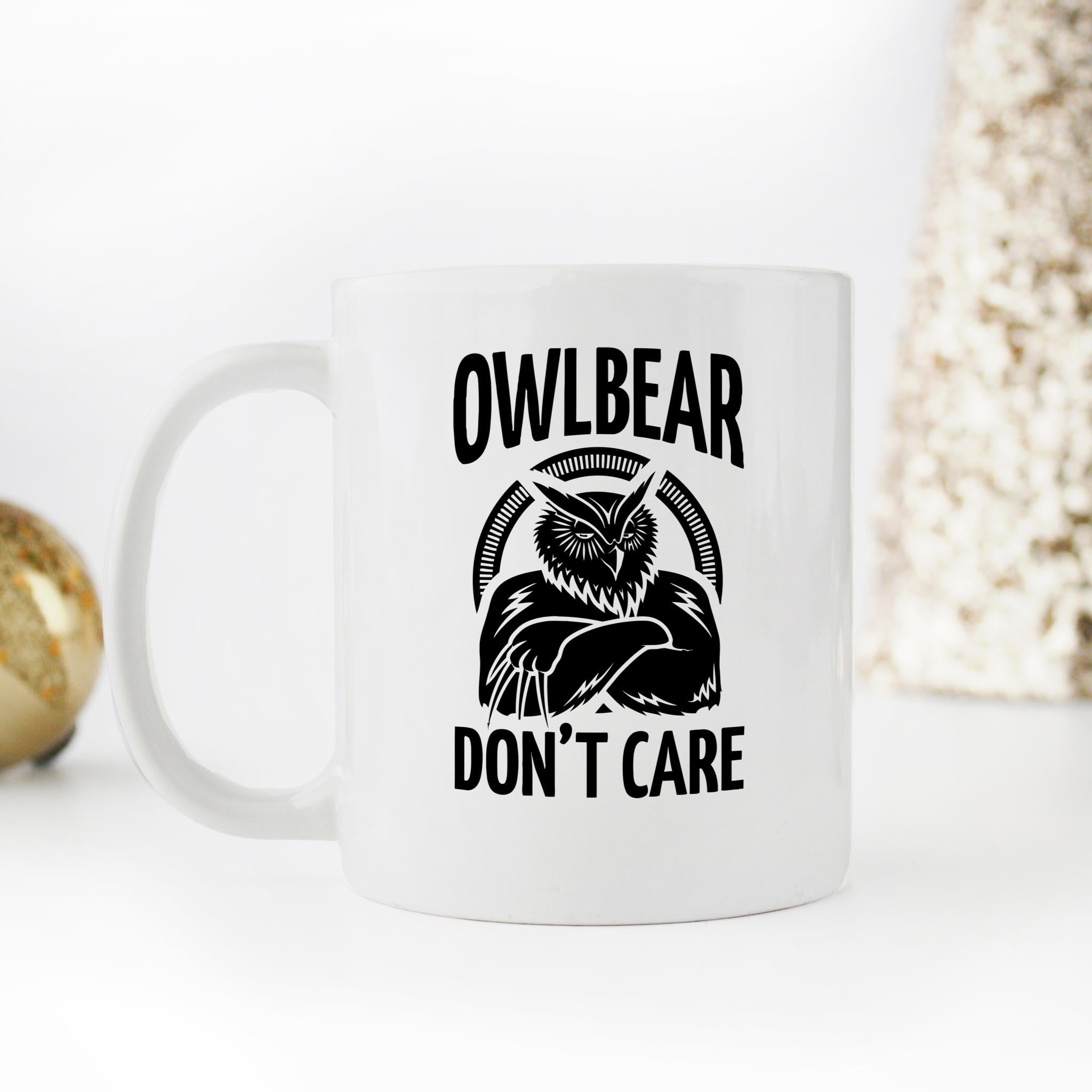 Skitongifts Funny Ceramic Novelty Coffee Mug Owlbear Don't Care IKj0wMl