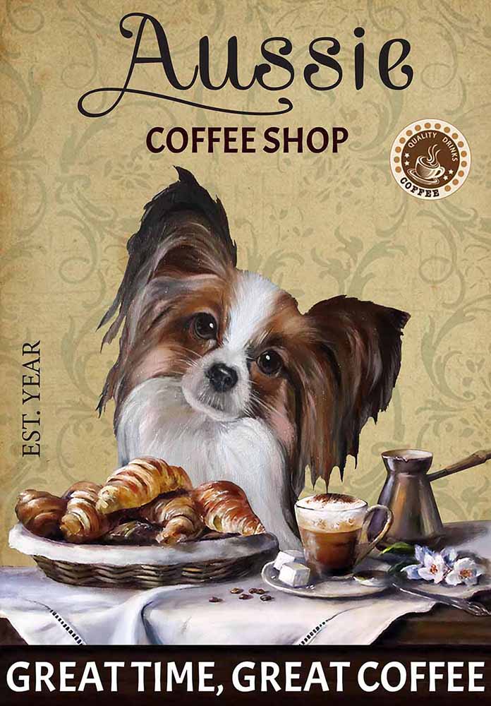 Papillon Dog Coffee Shop-TT3008