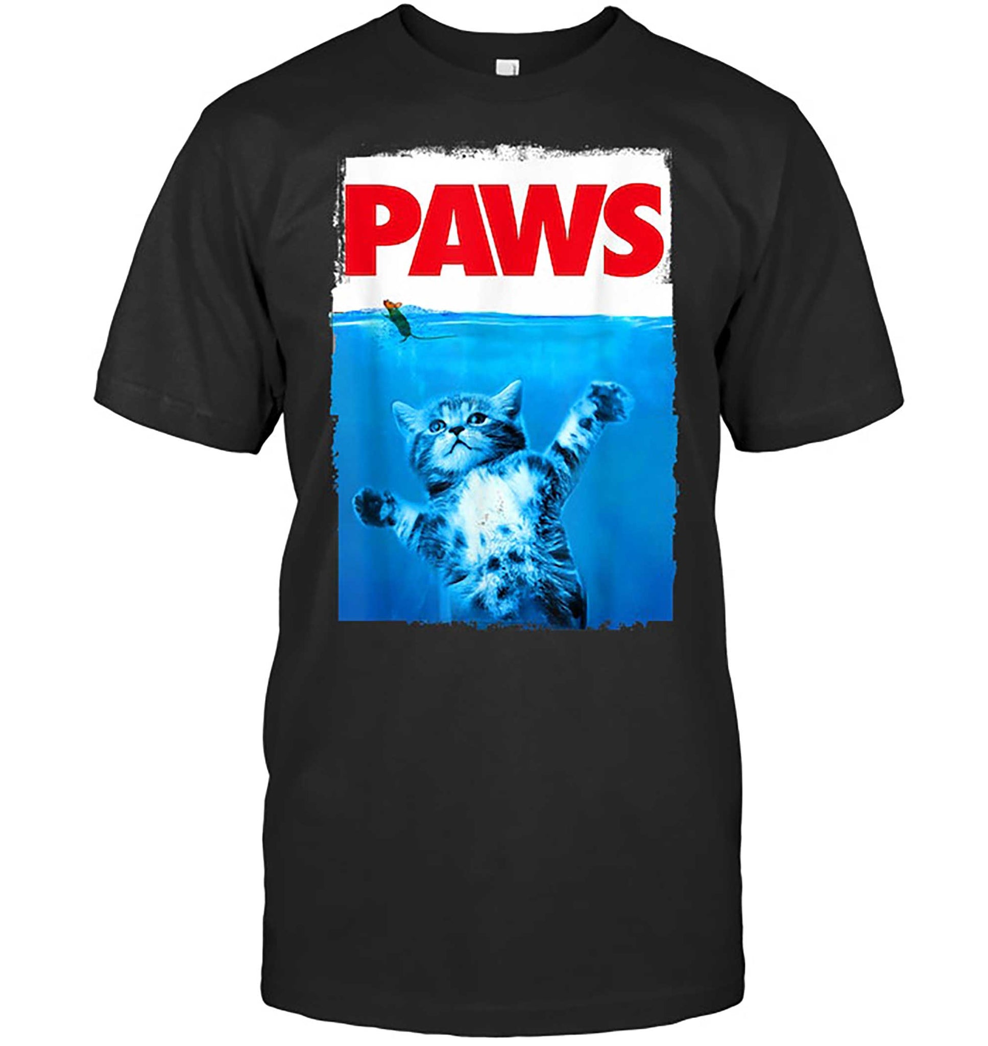 Skitongift-Paw-Cat-And-Mouse-Top-Cute-Funny-Cat-Lover-Parody-Top-T-Shirt-Funny-Shirts-Hoodie-Sweater-Short-Sleeve-Casual-Shirt