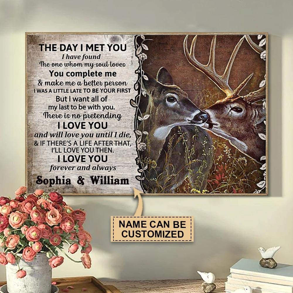 Personalized Deer Custom Name The Day I Met You Couple