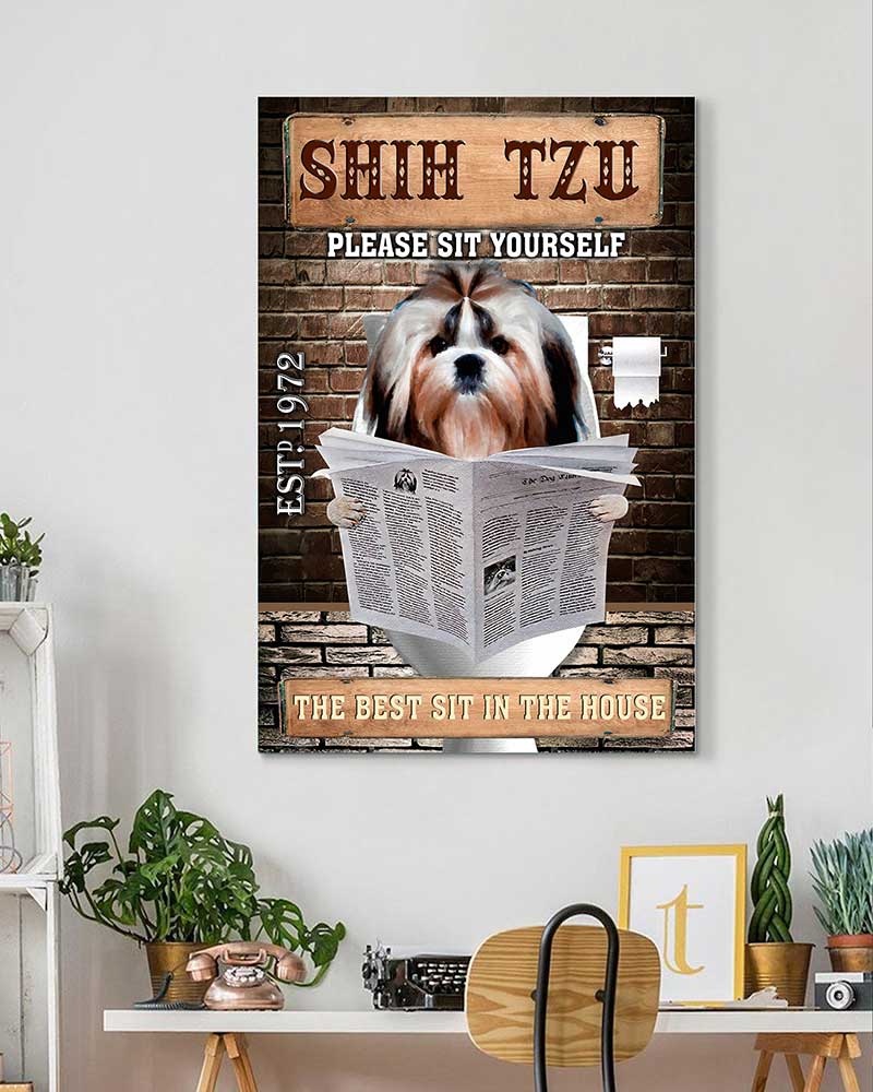 Skitongifts Wall Decoration, Home Decor, Decoration Room Please Sit Yourself The Best Sit In The House-VT0207