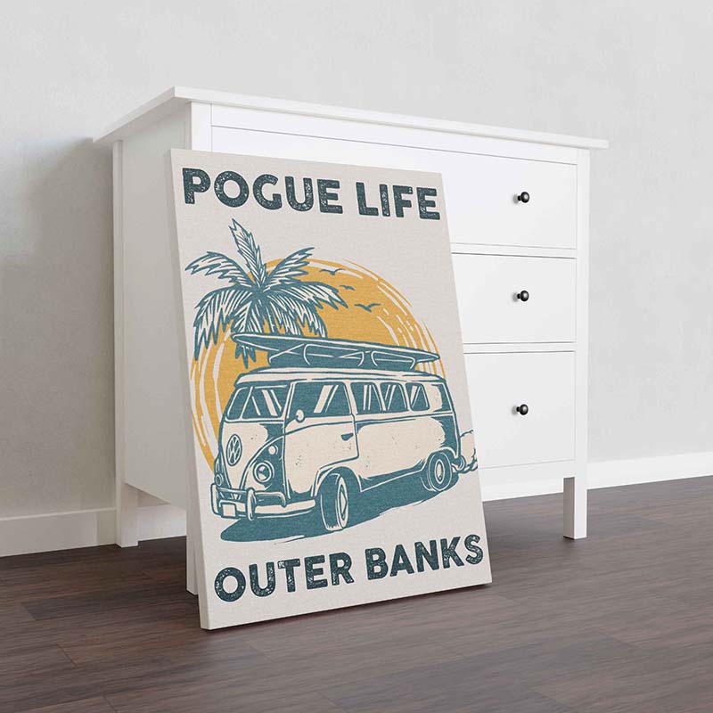 Skitongifts Wall Decoration, Home Decor, Decoration Room Pogue Life Outer Banks-TT0112