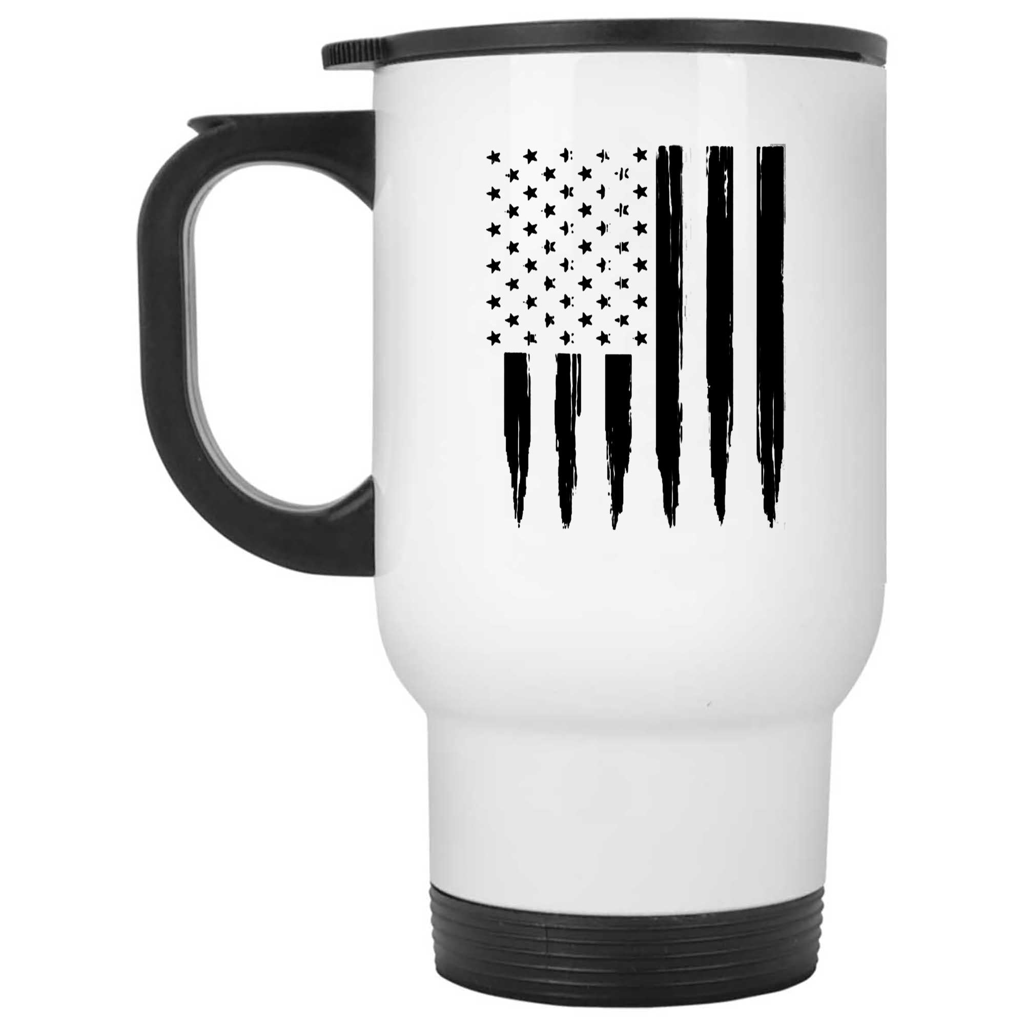 Skitongifts Funny Ceramic Novelty Coffee Mug Police Thin Blue Line Flag Vertical 1SHH5tg