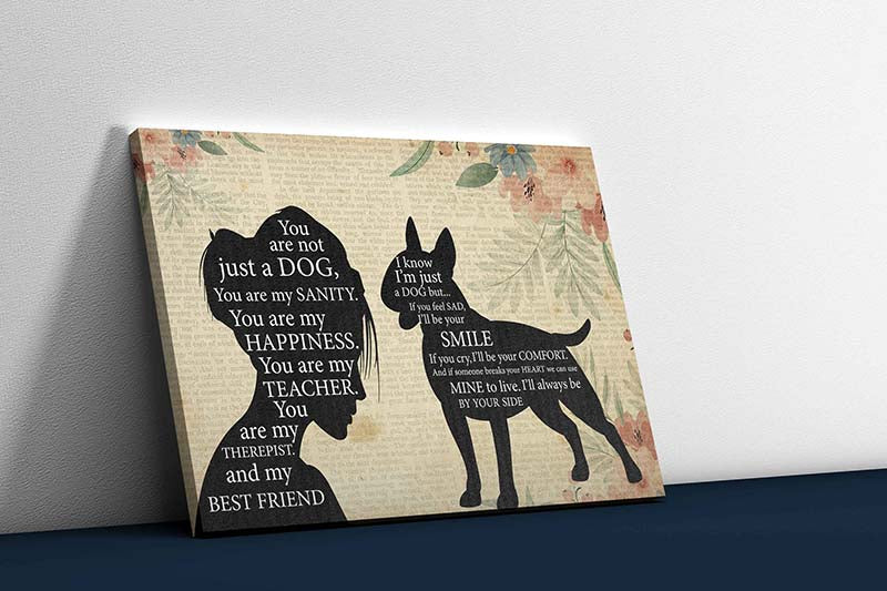 Skitongifts Wall Decoration, Home Decor, Decoration Room Pomeranian Girl Therapist Best Friend You are Not Just A Bull Terrier Dog-TT1202