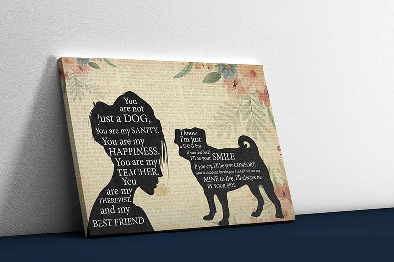 Skitongifts Wall Decoration, Home Decor, Decoration Room Pomeranian Girl Therapist Best Friend You are Not Just A Bulldog Pug-TT1202