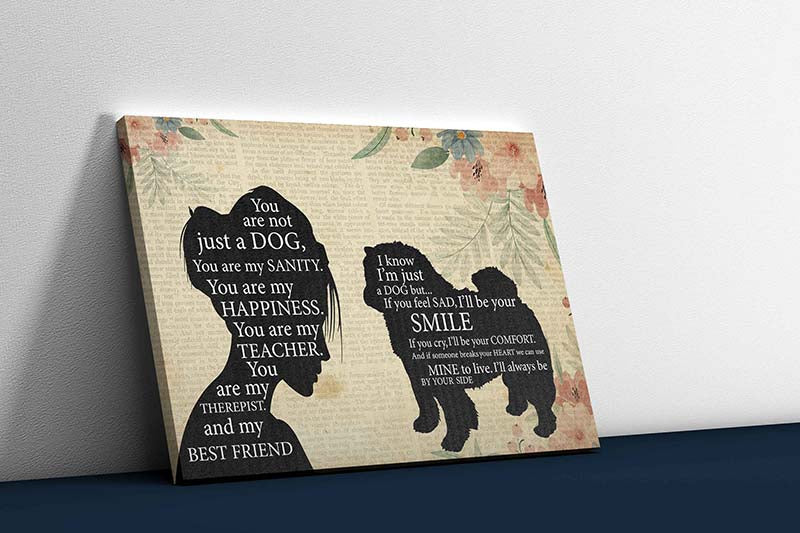 Skitongifts Wall Decoration, Home Decor, Decoration Room Pomeranian Girl Therapist Best Friend You are Not Just A Chow Chow Dog-TT1202