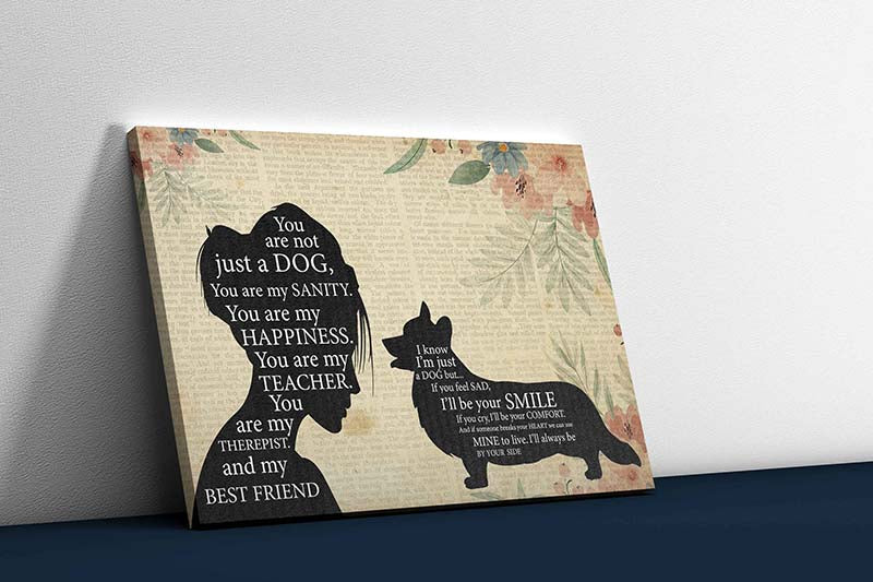 Skitongifts Wall Decoration, Home Decor, Decoration Room Pomeranian Girl Therapist Best Friend You are Not Just A Corgi Dog-TT1202
