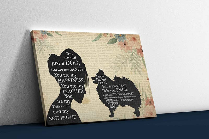 Skitongifts Wall Decoration, Home Decor, Decoration Room Pomeranian Girl Therapist Best Friend You are Not Just A Pomeranian Dog-TT1202