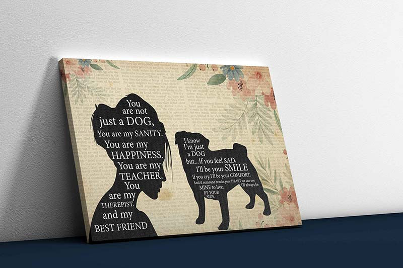 Skitongifts Wall Decoration, Home Decor, Decoration Room Pomeranian Girl Therapist Best Friend You are Not Just A Pug Dog-TT1202