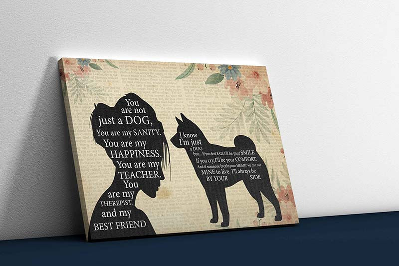 Skitongifts Wall Decoration, Home Decor, Decoration Room Pomeranian Girl Therapist Best Friend You are Not Just A Shiba Inu Dog-TT1202