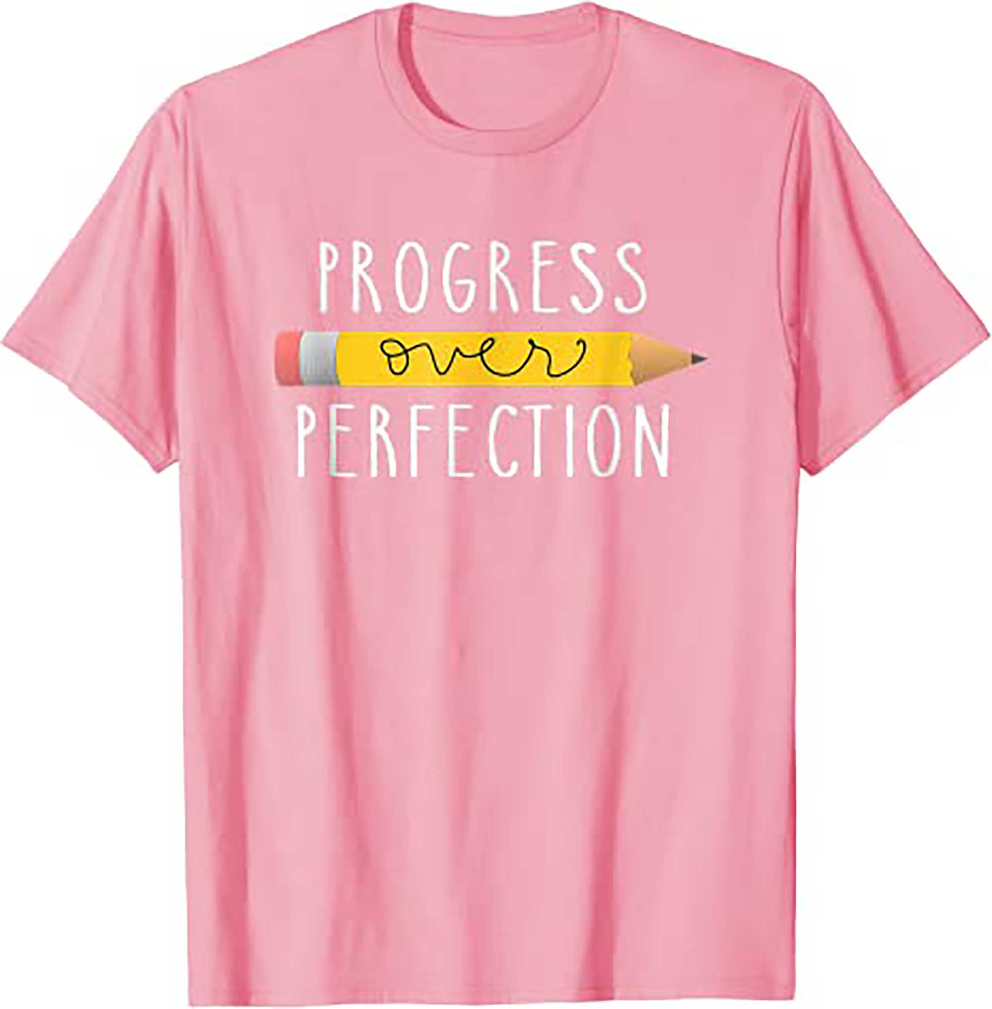 Skitongift Progress Over Perfection Motivational Teacher Tee T Shirt