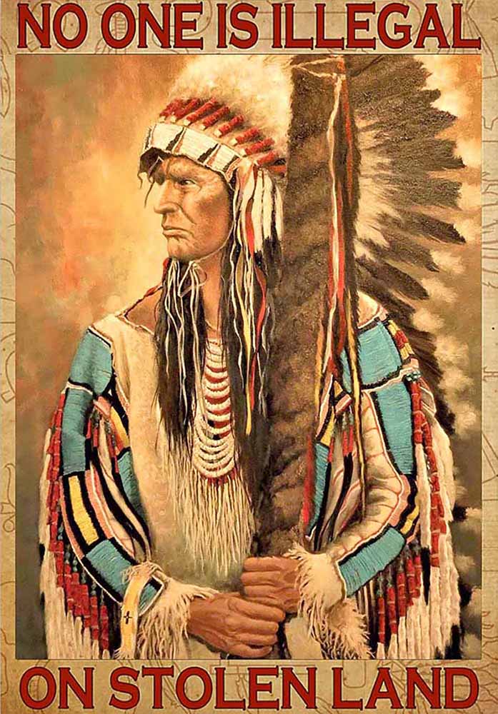 Proud Native Americanone No One Is Illegal On Stolen Land-TT2008
