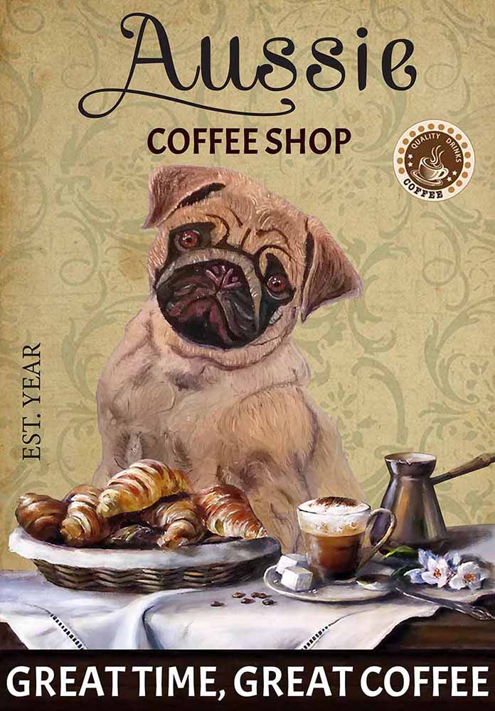 Pug Dog Coffee Shop-TT3008