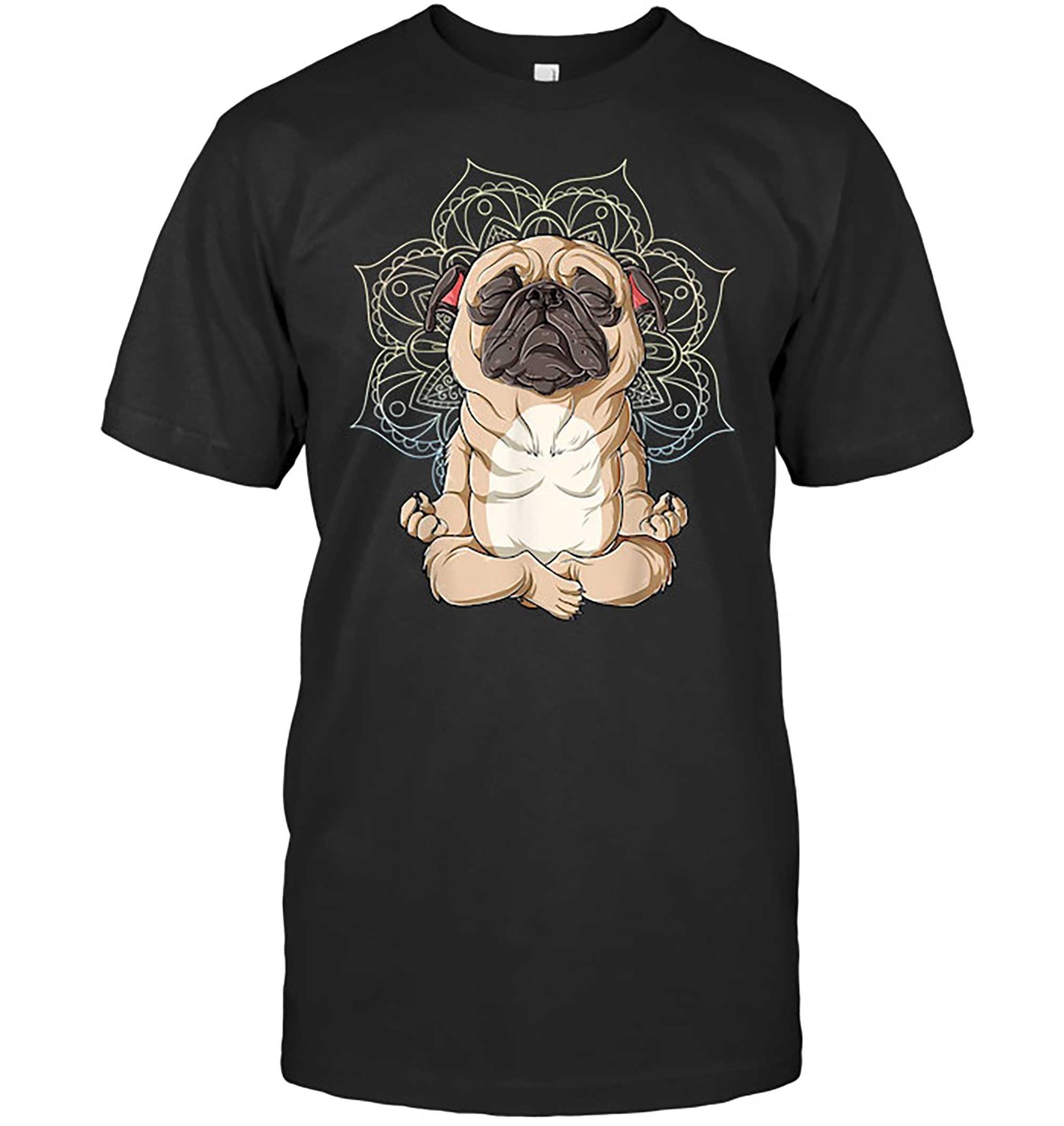 Skitongift-Pug-Yoga-T-Shirt-Funny-Spiritual-Meditation-Chakra-T-Shirt-Funny-Shirts-Hoodie-Sweater-Short-Sleeve-Casual-Shirt