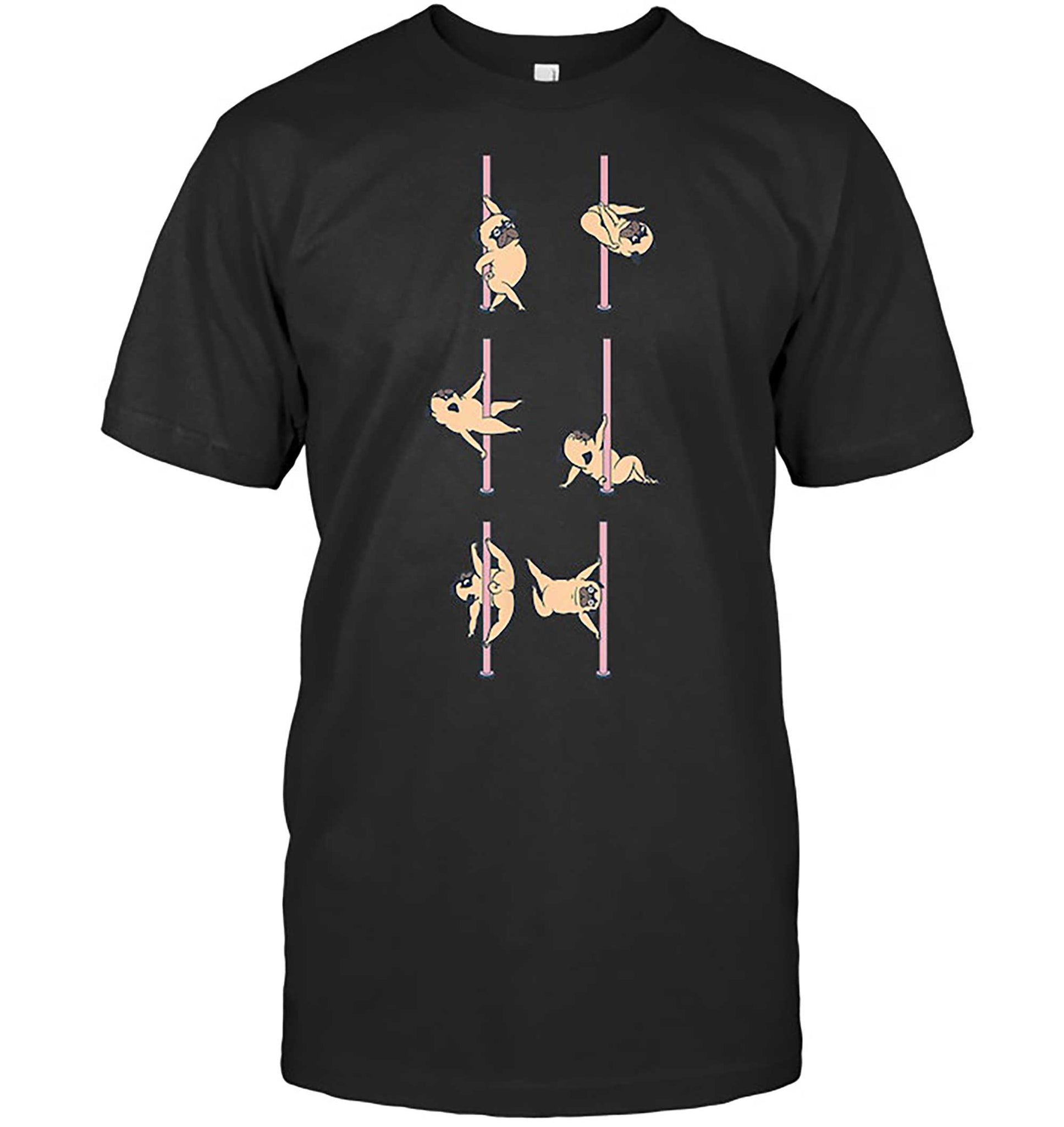 Skitongift-Pugs-Pole-Dancing-Club-T-Shirt-Funny-Shirts-Hoodie-Sweater-Short-Sleeve-Casual-Shirt