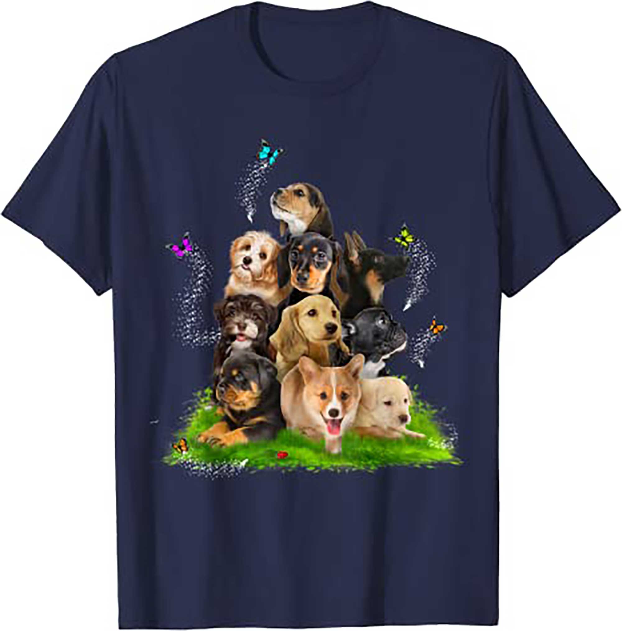 Skitongift Puppy Tshirt, Puppy Pile Shirt, Cute Puppy T Shirt, Dog T Shirt