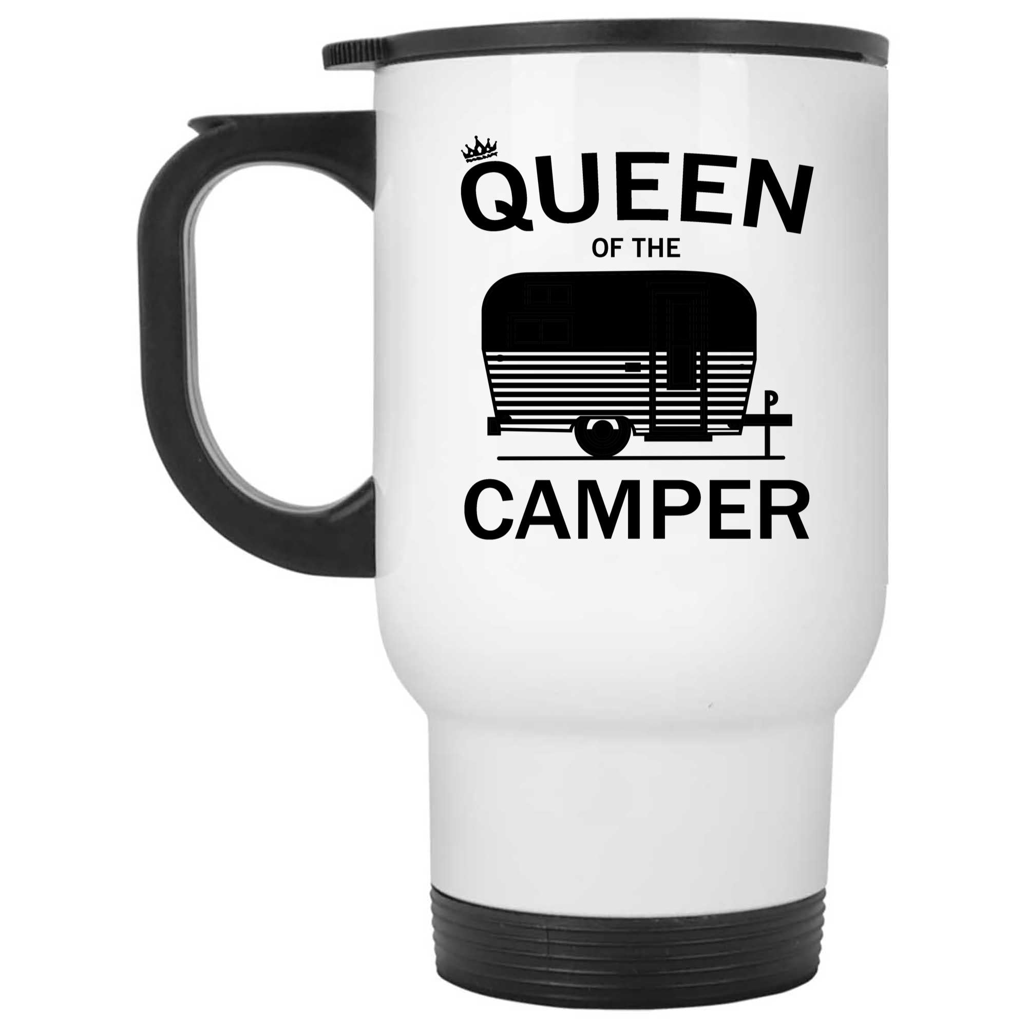 Skitongifts Funny Ceramic Novelty Coffee Mug Queen Of The Camper Camping Rv Campfire mevCghx