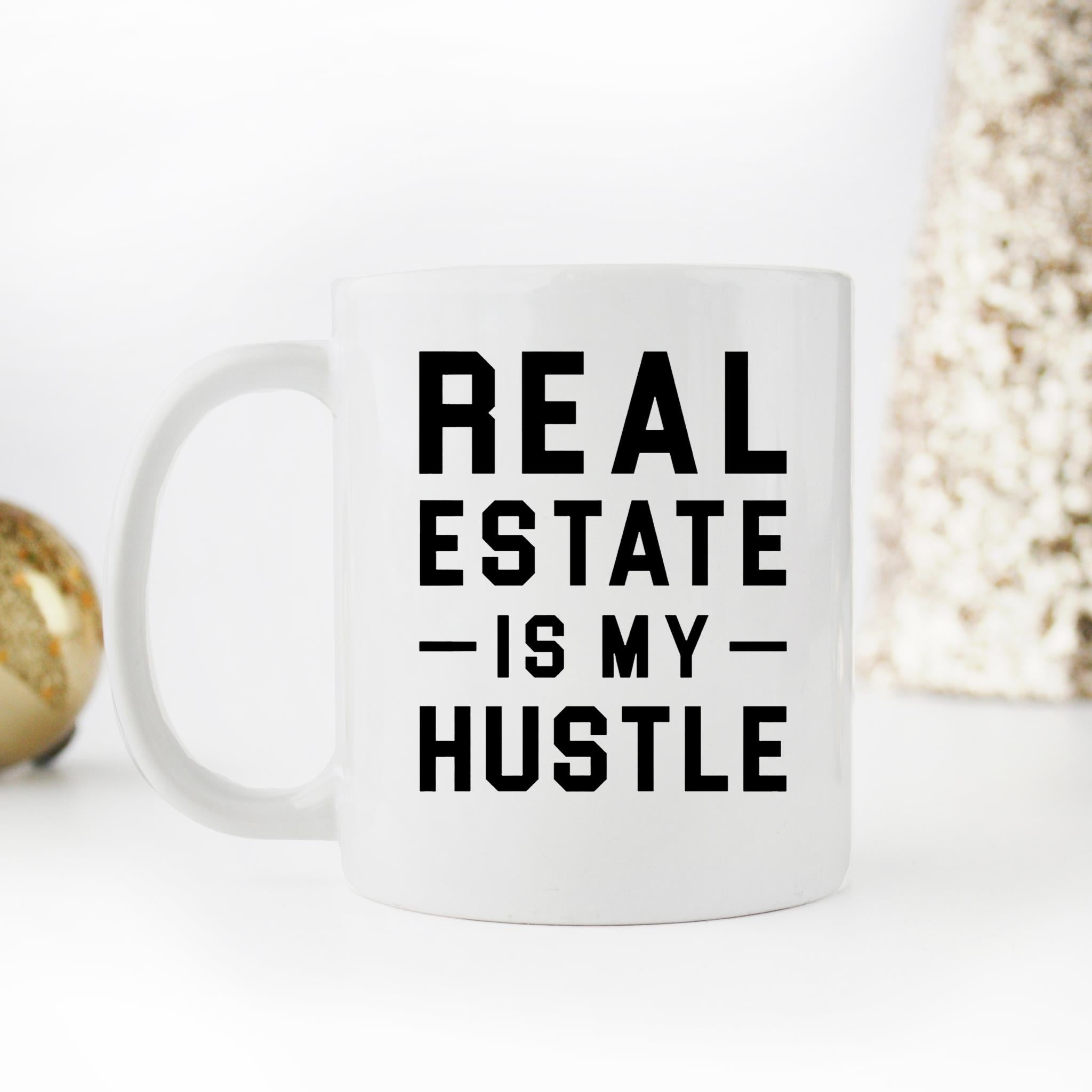 Skitongifts Funny Ceramic Novelty Coffee Mug Real Estate Is My Hustle, Funny Real Estate Agent sS8w4gd