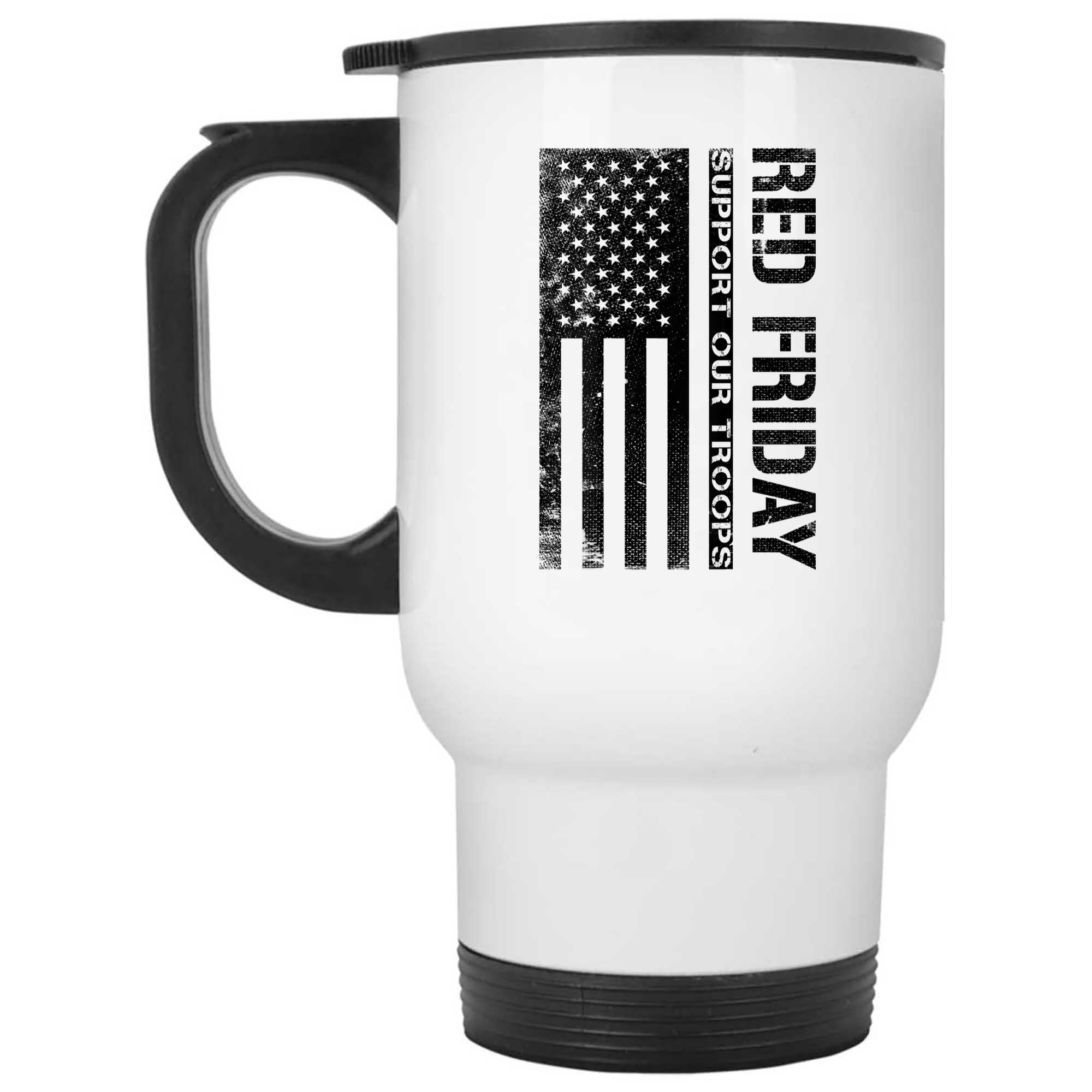 Skitongifts Funny Ceramic Novelty Coffee Mug Red Friday Support Our Troops Funny MtztMsg