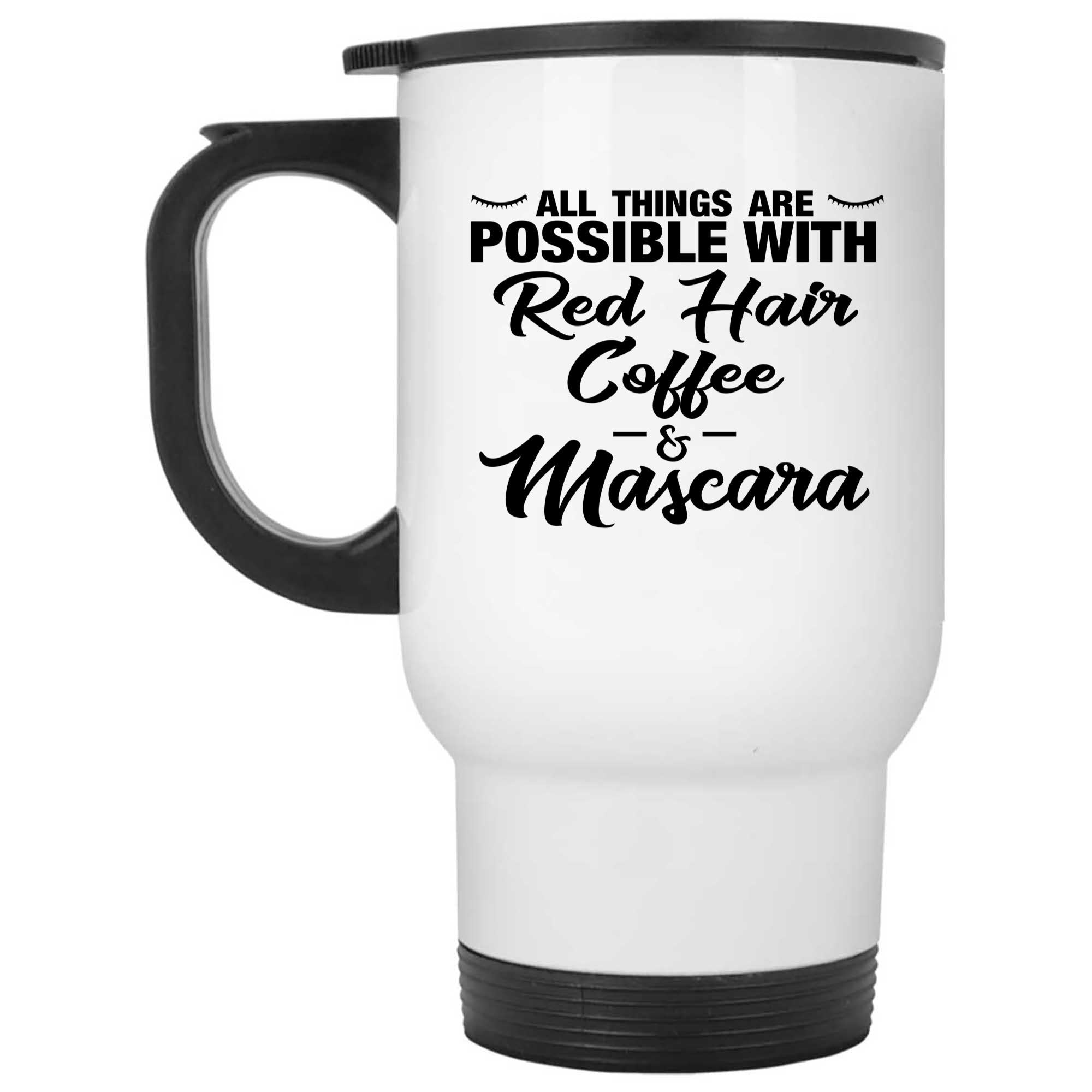 Skitongifts Funny Ceramic Novelty Coffee Mug Red Hair Coffee And Mascara, Ideas 1h1Stqm