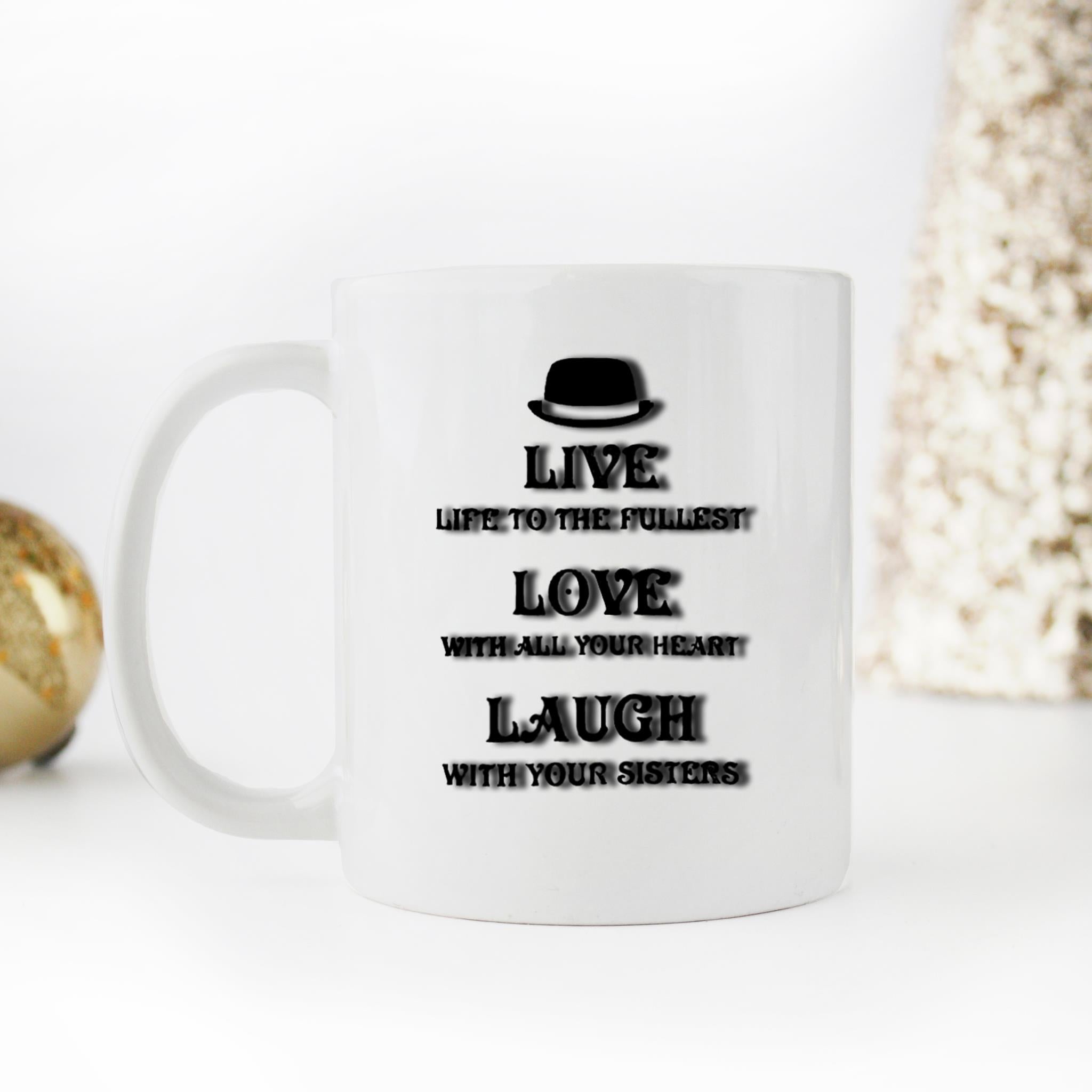Skitongifts Funny Ceramic Novelty Coffee Mug Red Hat Society Live Love Laugh For The Diva In Your Life wp9VAnN