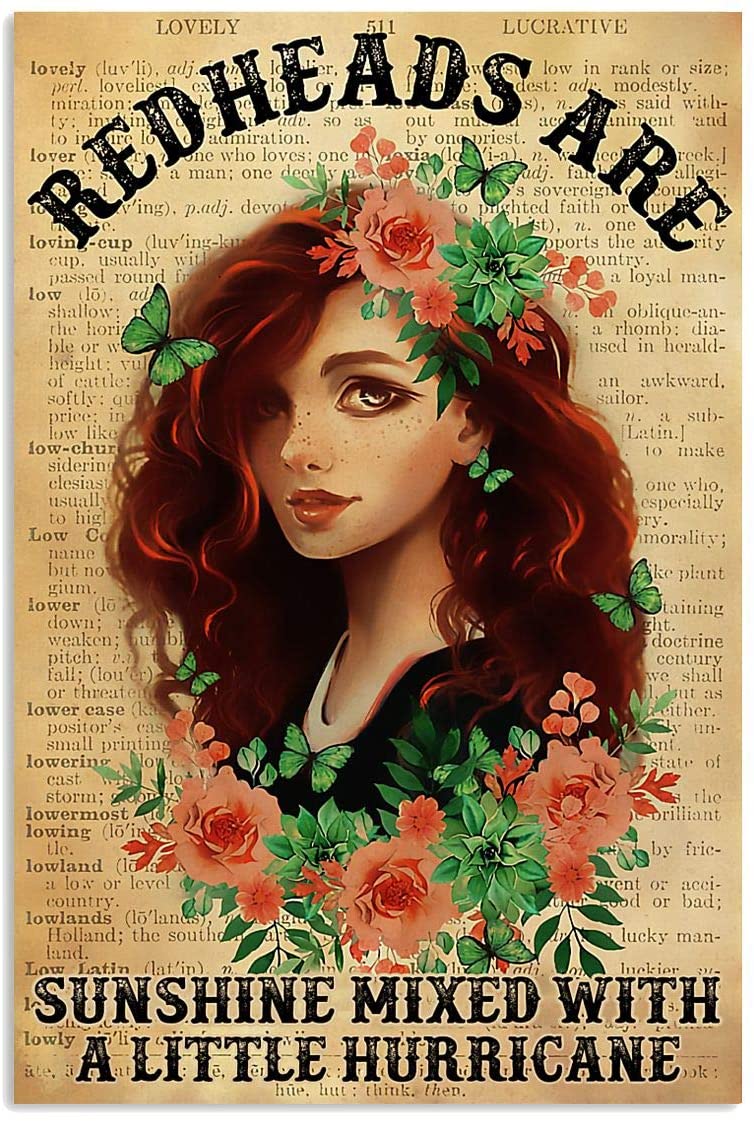 Redheads Are Sunshine Mixed With A Little Hurricane Proud Inspirng Quote Flower Girl Vintage