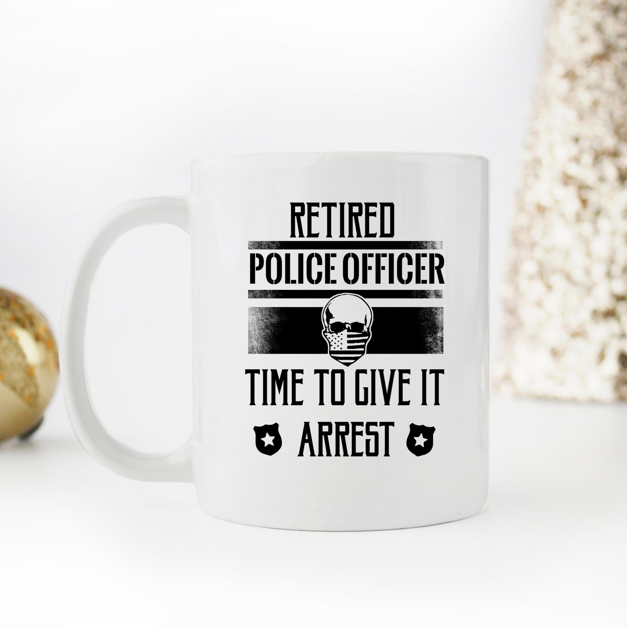 Skitongifts Funny Ceramic Novelty Coffee Mug Retired Time To Give It Arrest BvyrGO6