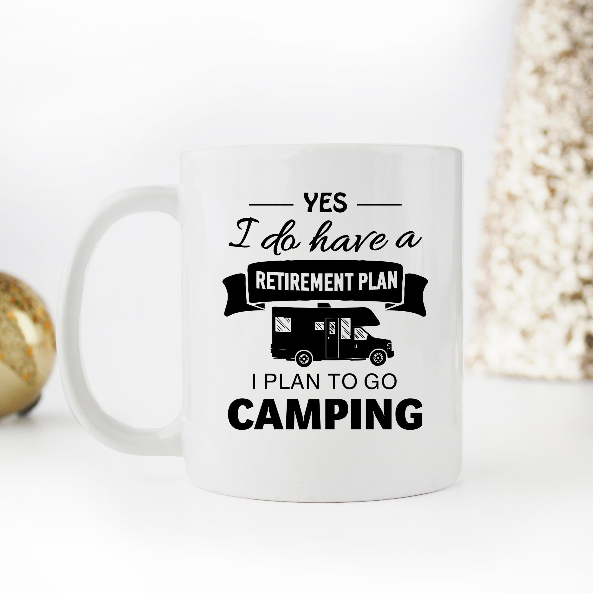 Skitongifts Funny Ceramic Novelty Coffee Mug Retirement Plan Camping Ultimate Super Cool For The Camper ImRas7t