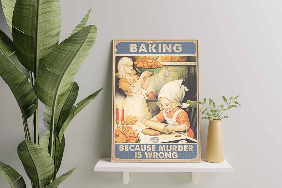 Retro Baking Because Murder Is Wrong Vertical-TT2308