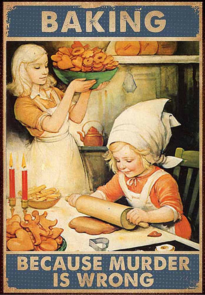 Retro Baking Because Murder Is Wrong Vertical-TT2308