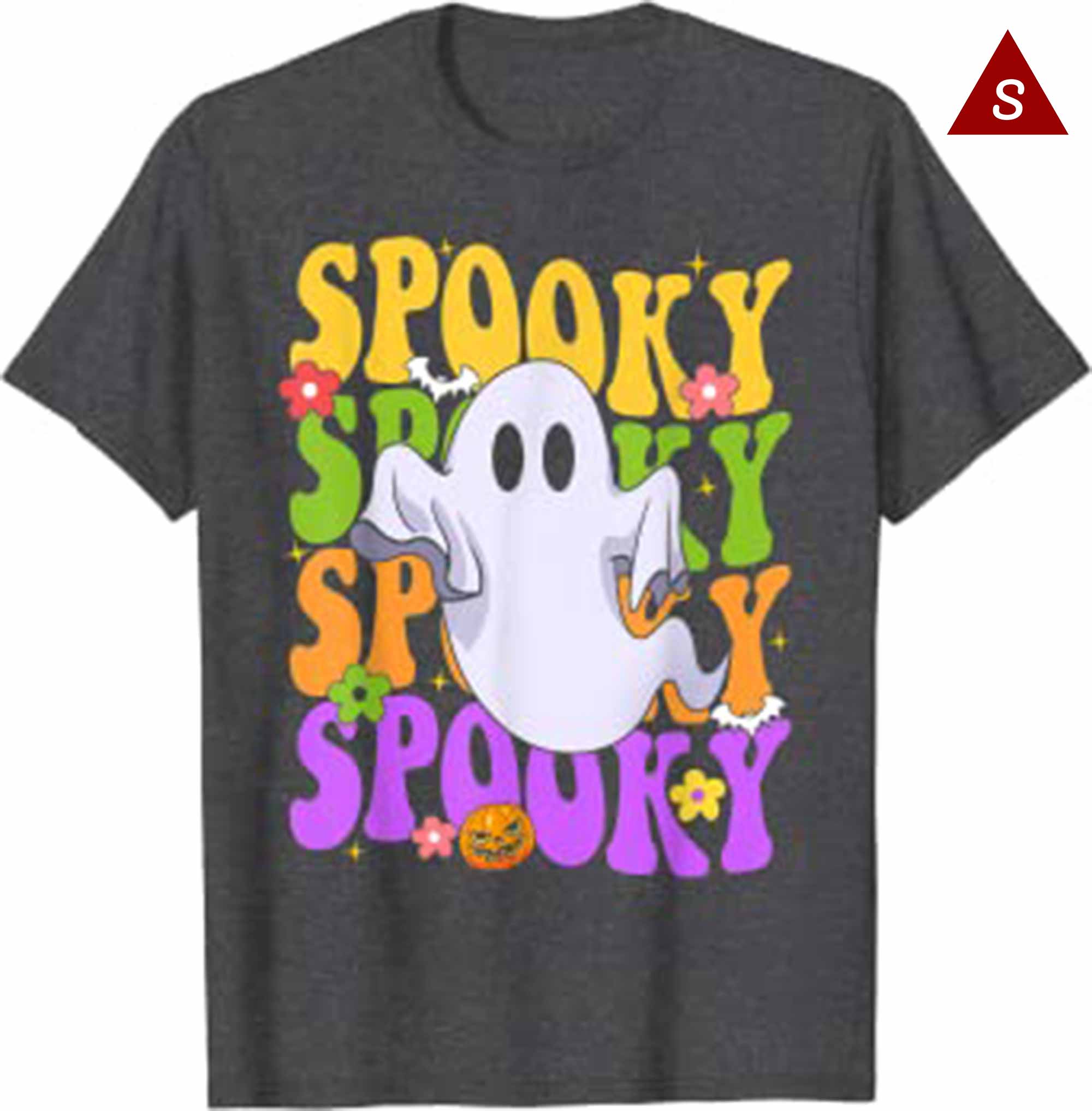 Skitongift Retro Groovy Ghost Halloween Costume Shirts Spooky Vibes T Shirt