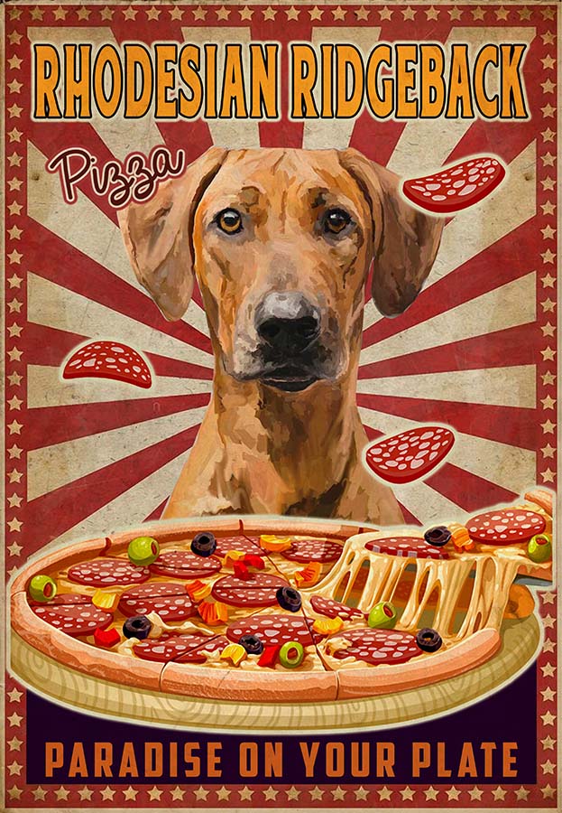 Rhodesian Ridgeback - Pizza Paradise On Your Plate-MH2109
