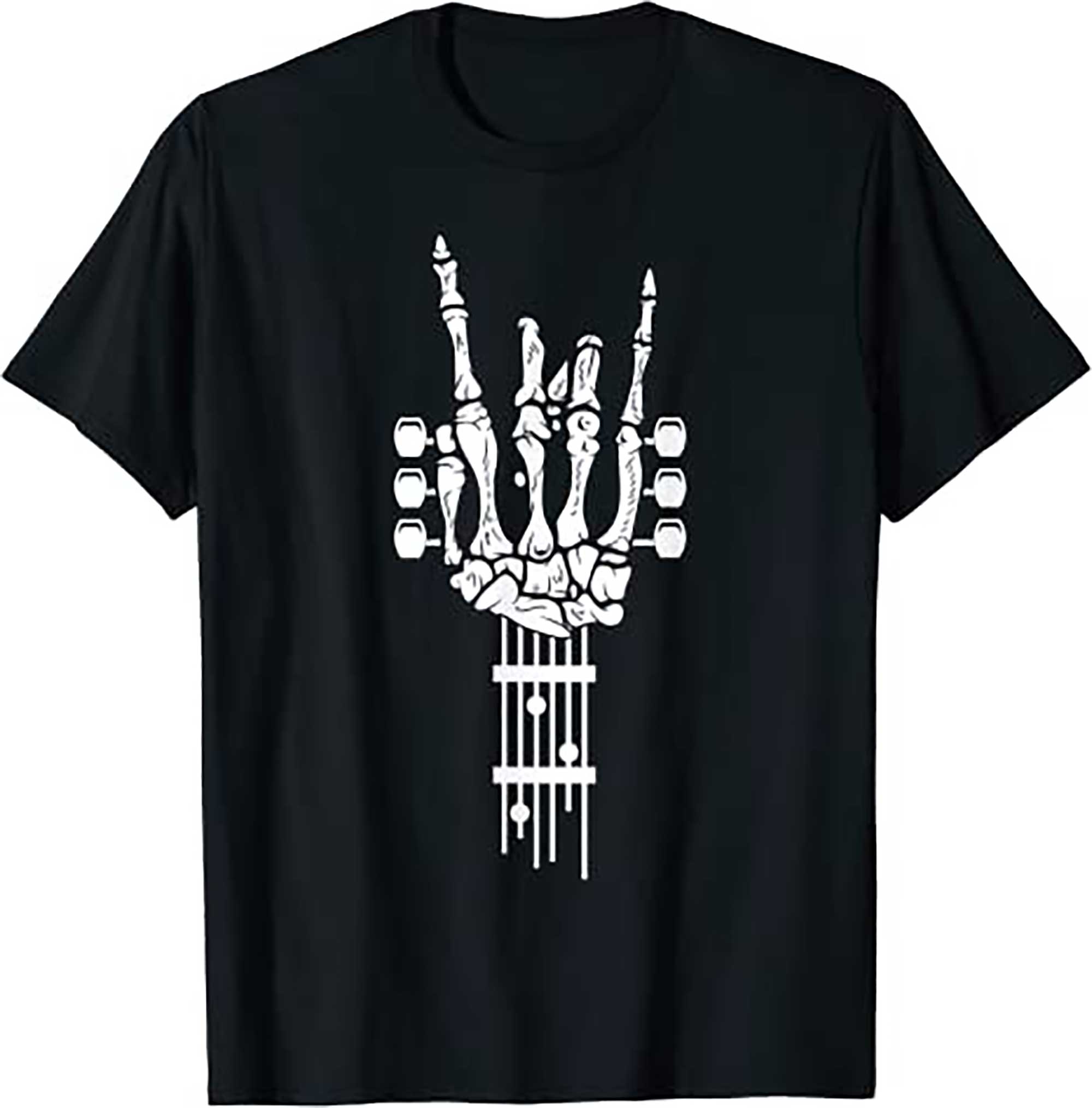 Rock Roll Skeleton Guitar Music Lover Gift T Shirt