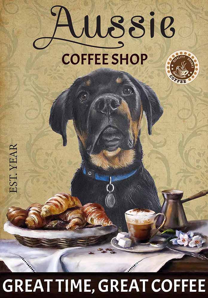 Rottweiler Dog Coffee Shop-TT3008